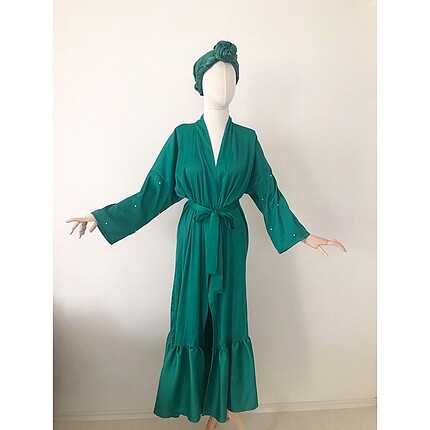 Yeşil abaya kimono