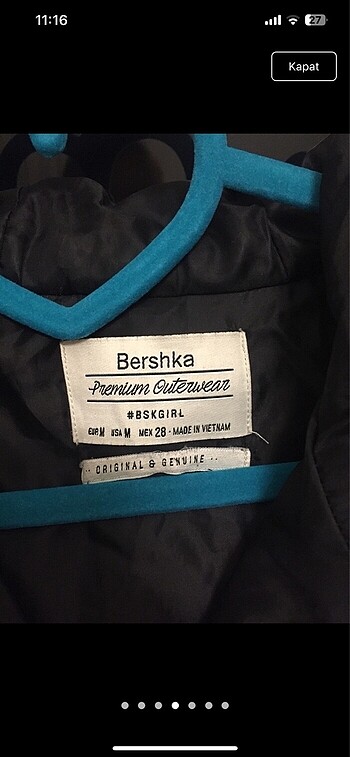 m Beden siyah Renk Bershka mont