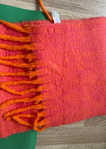 Pull and Bear P B Pembe Turuncu Kadin Sal Atki