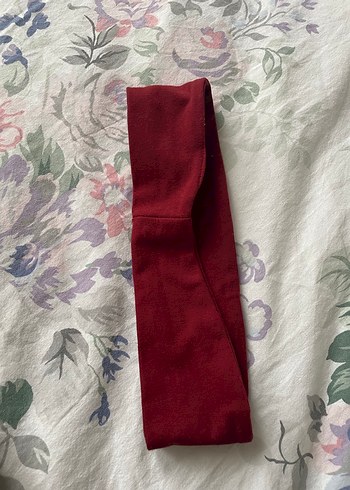 Kırmızı organik pamuk saç bandı - Görsel 3