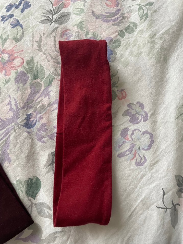 Kırmızı organik pamuk saç bandı - Görsel 2