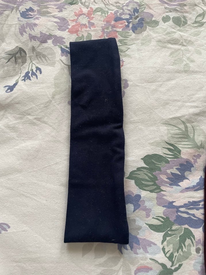 Lacivert Organik Pamuk Elastik Saç Bandı - Görsel 2