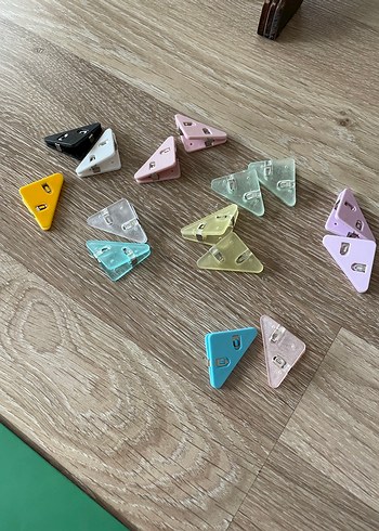 15li kumaş kağıt kenarı kıvrılma önleyici köşe Klipsi - Görsel 2