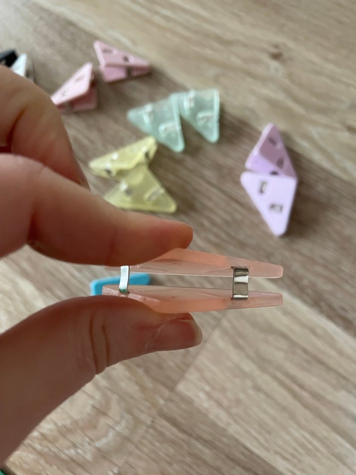 15li kumaş kağıt kenarı kıvrılma önleyici köşe Klipsi - Görsel 4