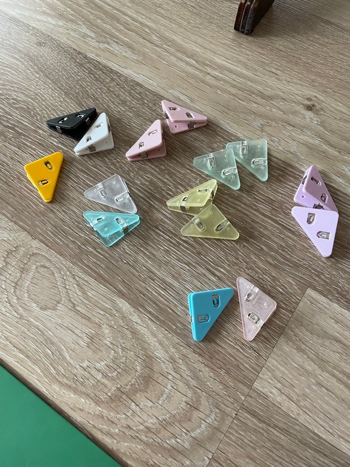 15li kumaş kağıt kenarı kıvrılma önleyici köşe Klipsi - Görsel 2