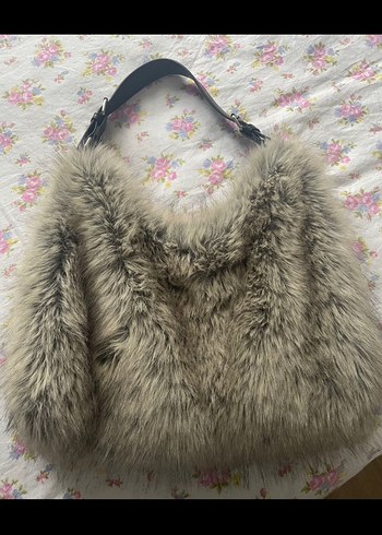 Tüylü Suni Kürk omuz Çantası - Görsel 4