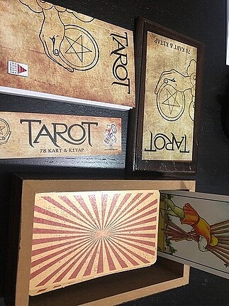 Kutulu tarot kartı kitaplı