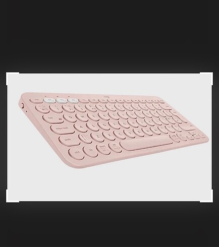 Logitech k380 bluetooth kablosuz pembe Q klavye