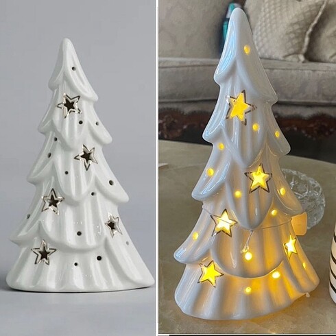 Linens seramik ledli çam ağacı yılbaşı ağacı