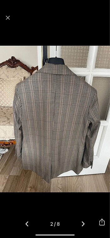 38 Beden Koton kruvaze blazer ceket