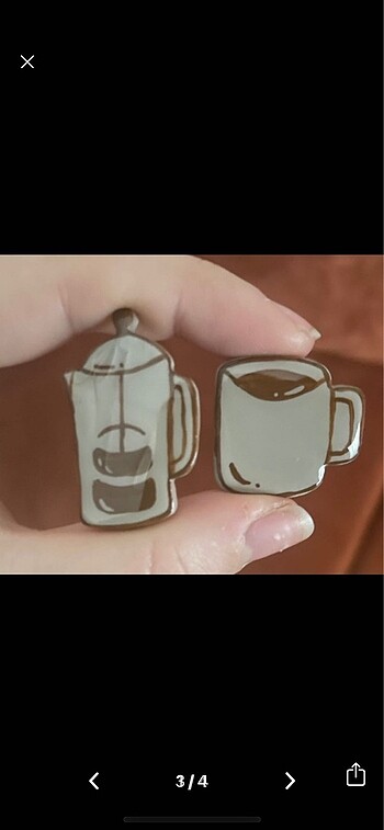 El yapımı barista filtre kahve rozet set