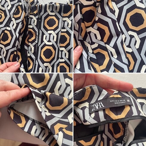 s Beden çeşitli Renk Zara geometrik desen kumaş pantolon