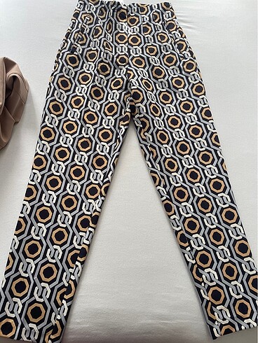 Zara Zara geometrik desen kumaş pantolon