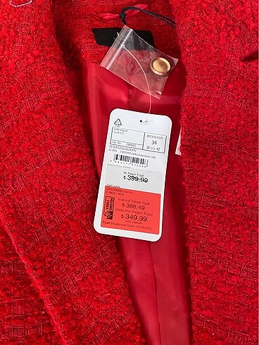 Zara Kırmızı blazer ceket