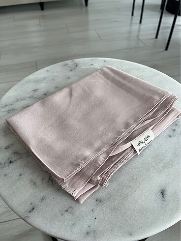 Freshscarfs punto ipek şal pembe alt tonlu bej