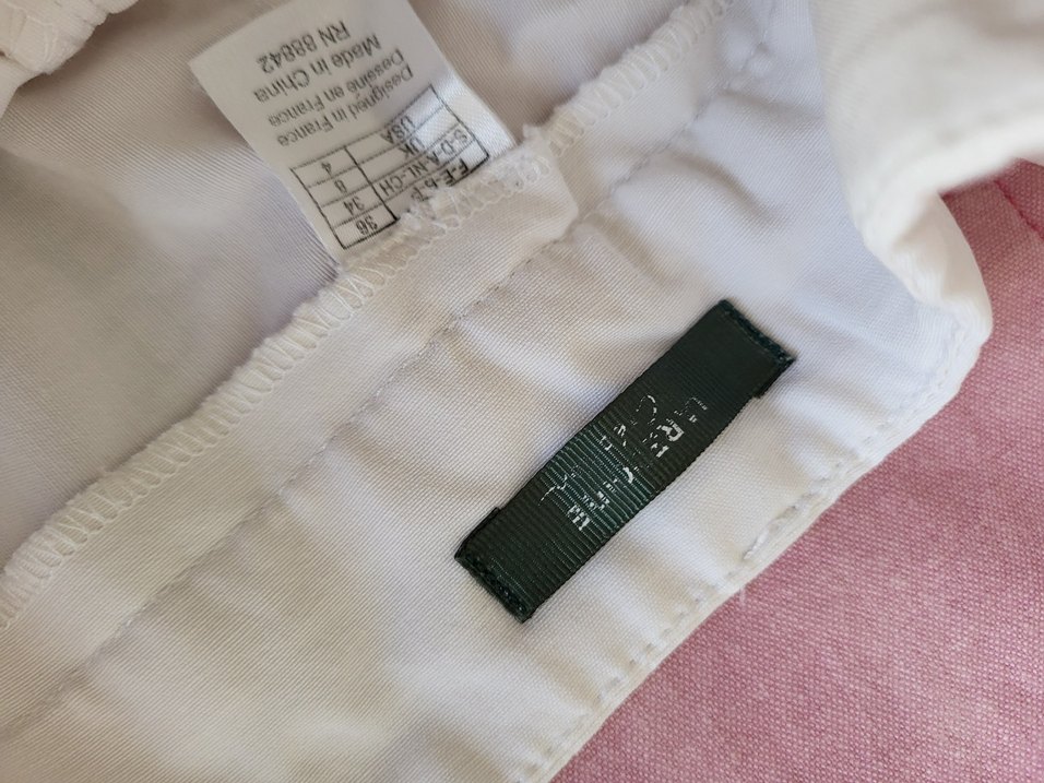 Beyaz Keten Kadın kapri - Görsel 3