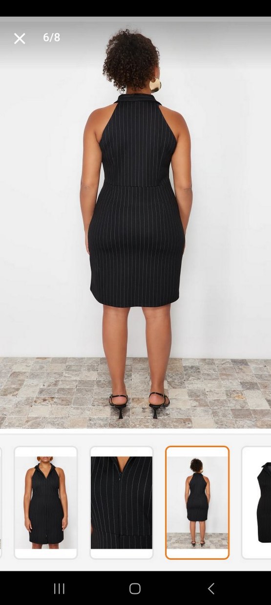 Straplez Midi Elbise - Görsel 4