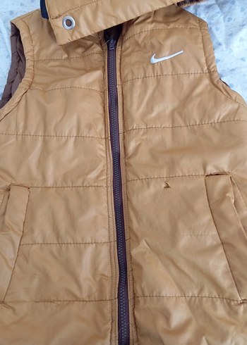 Kapüşonlu Fermuarlı Kahverengi Erkek Çocuk Yeleği - Görsel 3