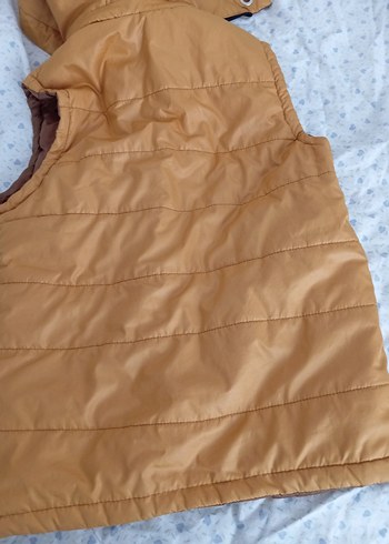 Kapüşonlu Fermuarlı Kahverengi Erkek Çocuk Yeleği - Görsel 4