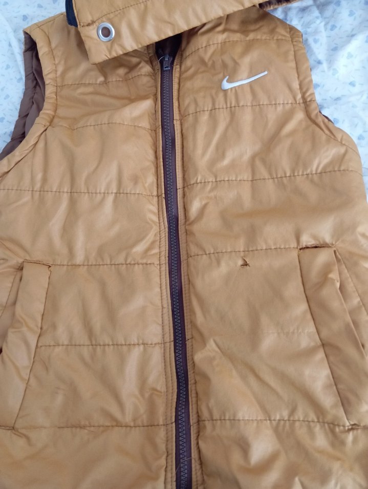 Kapüşonlu Fermuarlı Kahverengi Erkek Çocuk Yeleği - Görsel 3