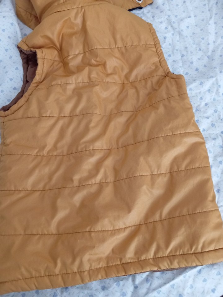 Kapüşonlu Fermuarlı Kahverengi Erkek Çocuk Yeleği - Görsel 4