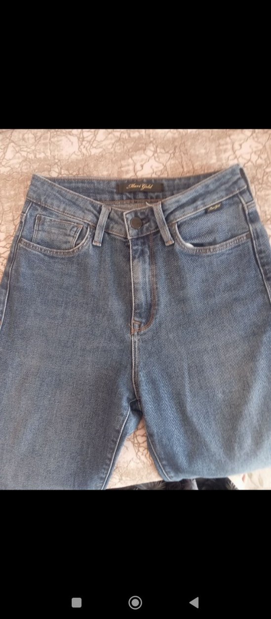 Düğmeli Kadın kot temiz - Görsel 3