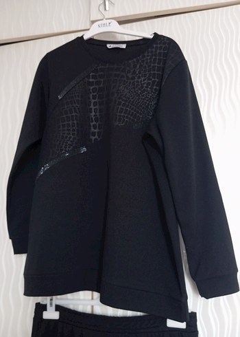 Siyah Pilili Uzun Kadın Etek iki lı takım - Görsel 5