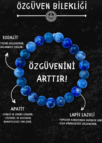 3 Farklı Taştan Yapilm Özgüven Bilekliği