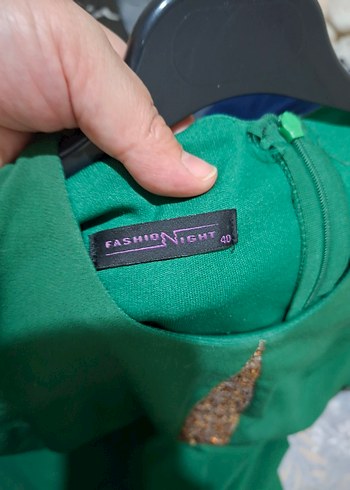 Yeşil Nakışlı Uzun Bohem Kadın Elbisesi - Görsel 7