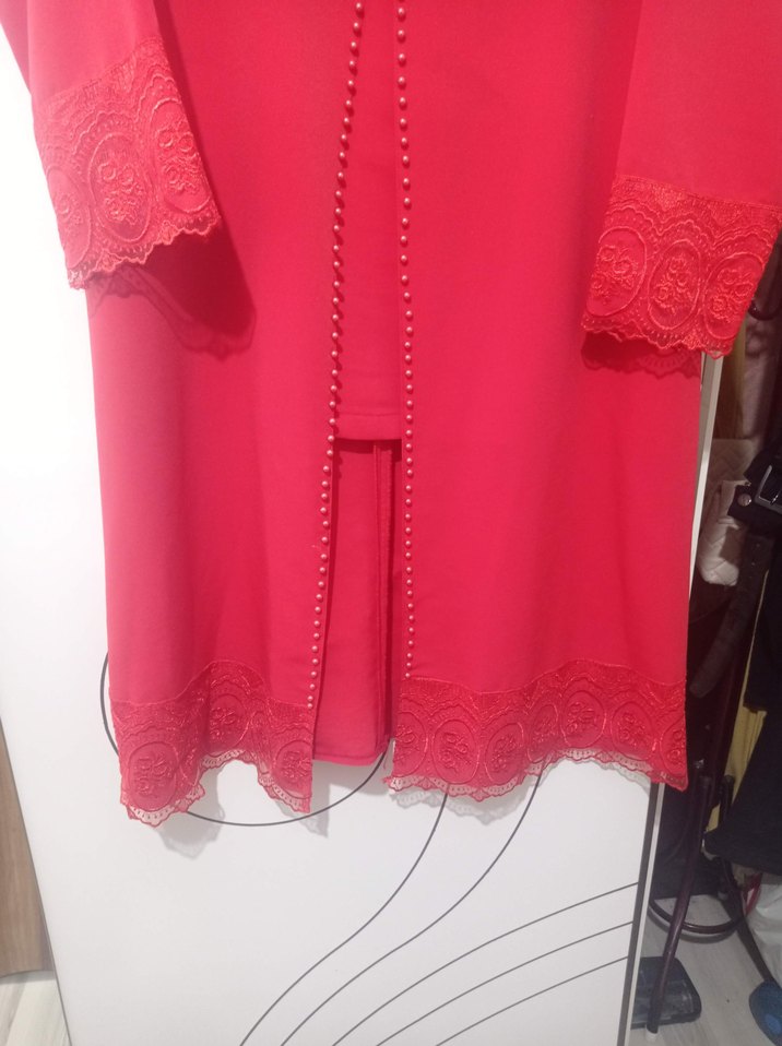 Uzun Narçiçeği Nakışlı Kadın Tunik - Görsel 4