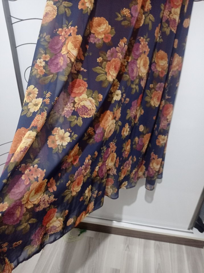 Diger Kadın Çiçek Desenli Uzun Elbise - Görsel 4