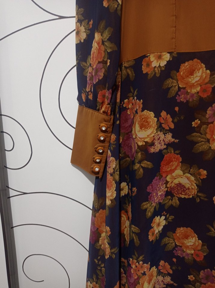 Diger Kadın Çiçek Desenli Uzun Elbise - Görsel 5