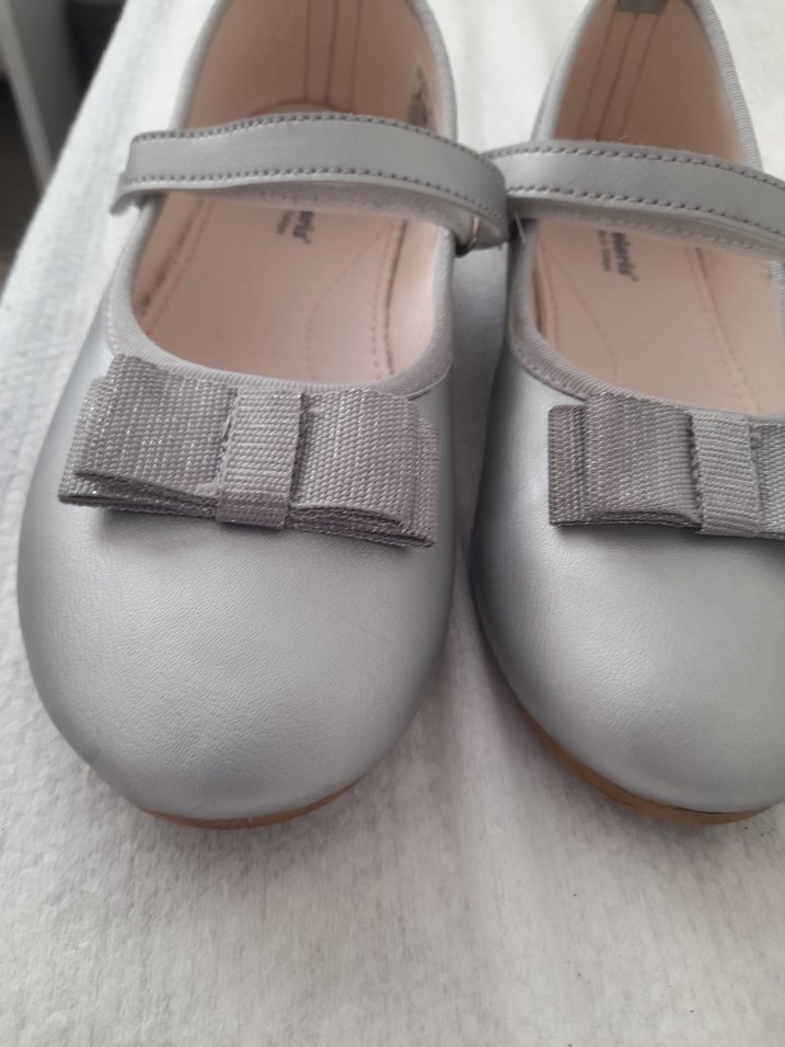 Kız Çocuk Gri Tokalı Babet Ayakkabı - Görsel 2