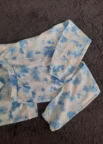 Mavi Pastel Batik Desenli Kız Eşofman Takımı - Görsel 3