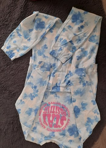 Mavi Pastel Batik Desenli Kız Eşofman Takımı - Görsel 6