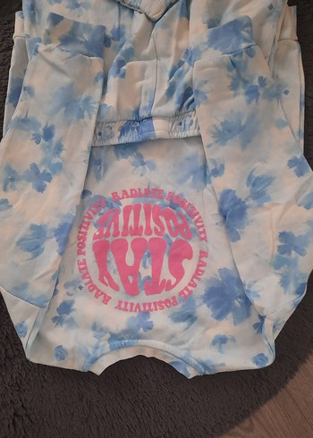 Mavi Pastel Batik Desenli Kız Eşofman Takımı - Görsel 7