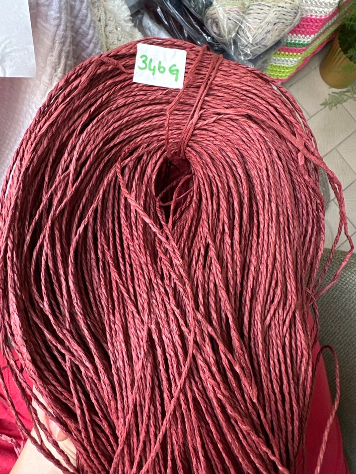 346 gr. Koyu Bordo Kağıt İp - Görsel 2