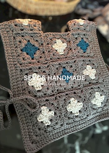 El örgüsü önlük model süveter - Görsel 7