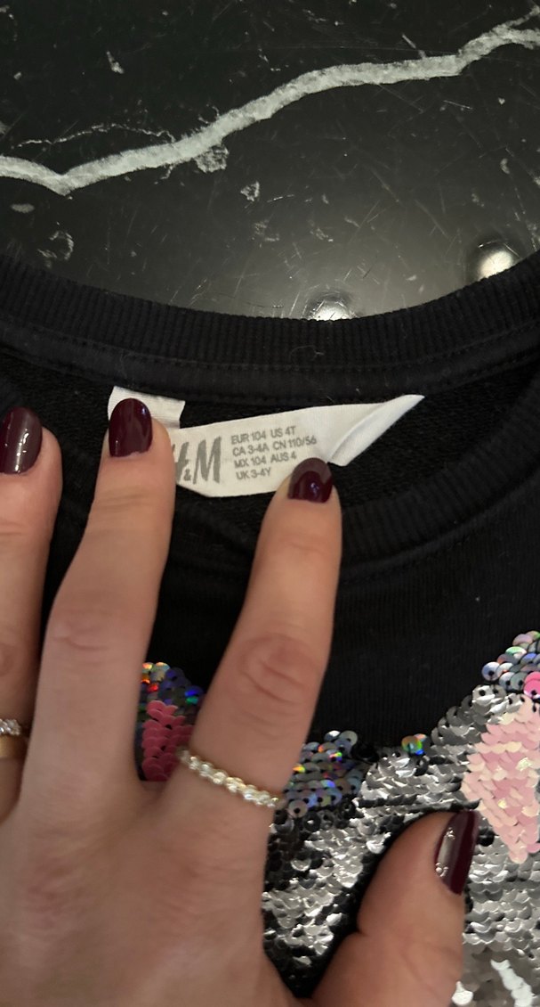 Kız Çocuk Siyah Payetli Uzun Kollu elbise - Görsel 5