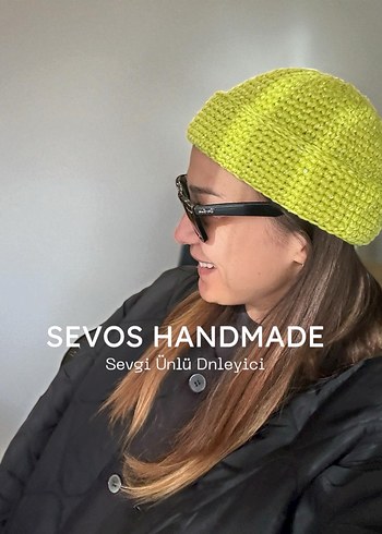 Sarı Parlak Örgü Kadın Bere DOCKER HAT - Görsel 3