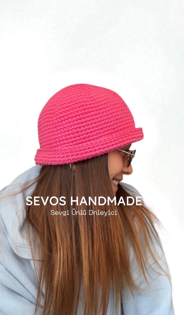 Pembe Örgü Kadın Bere (docker hat) - Görsel 2