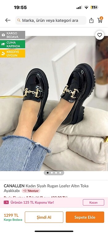 Trendyol & Milla Rugan loafer gold tokalı ayakkabı