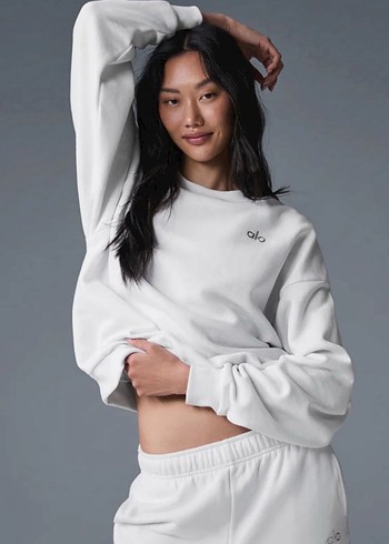 Alo Yoga Beyaz Oversize Sweatshirt