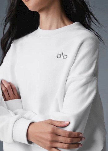 s Beden Alo Yoga Beyaz Oversize Sweatshirt