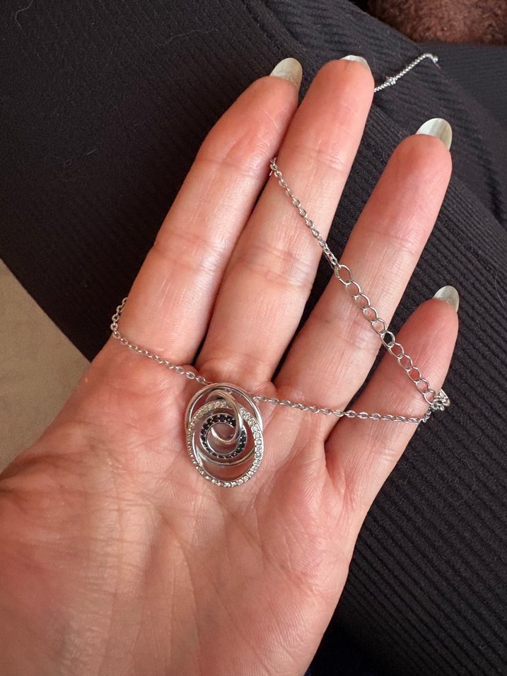 İç içe halkalı, Swarovski kolye - Görsel 2