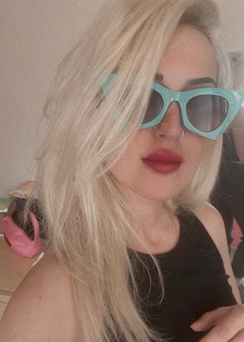 Turkuaz Retro Kadın Güneş Gözlüğü - Görsel 2