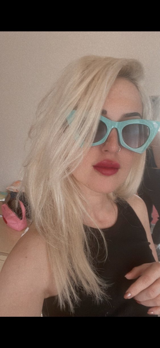 Turkuaz Retro Kadın Güneş Gözlüğü - Görsel 2