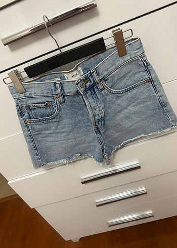 xs Beden mavi Renk Kadın Mini Kot Şort Mango XS