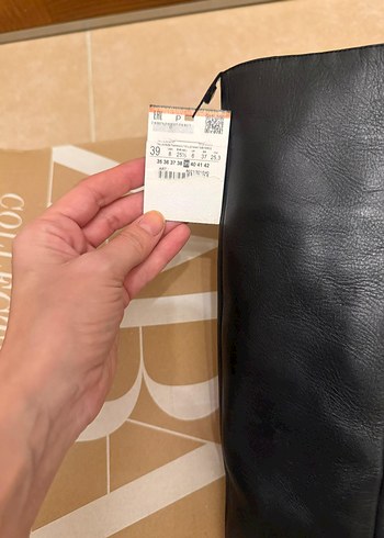 39 Beden siyah Renk Klasik Siyah Deri Dizüstü Çizme