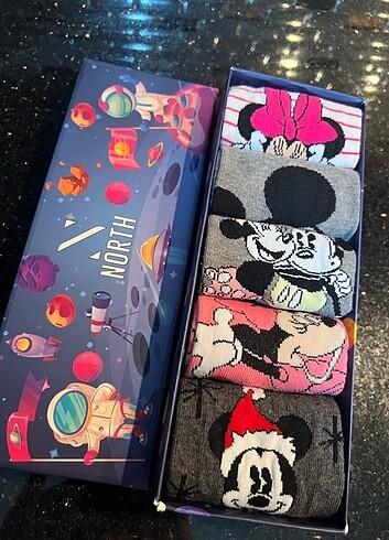 universal Beden Mickey Mouse Çorap 5 Adet